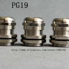 1 шт PG19 Никель латунь металл силикагель Водонепроницаемые кабельные сальники разъем применить к кабелю 10-14 мм