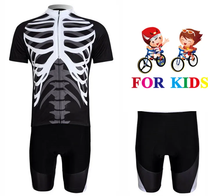 Новинка, детская дышащая одежда для велоспорта, Детский комплект из майки и шортов для велоспорта, Ropa Ciclismo, для мальчиков, mtb, рубашки, костюм черного цвета - Цвет: Short sleeve Set 10
