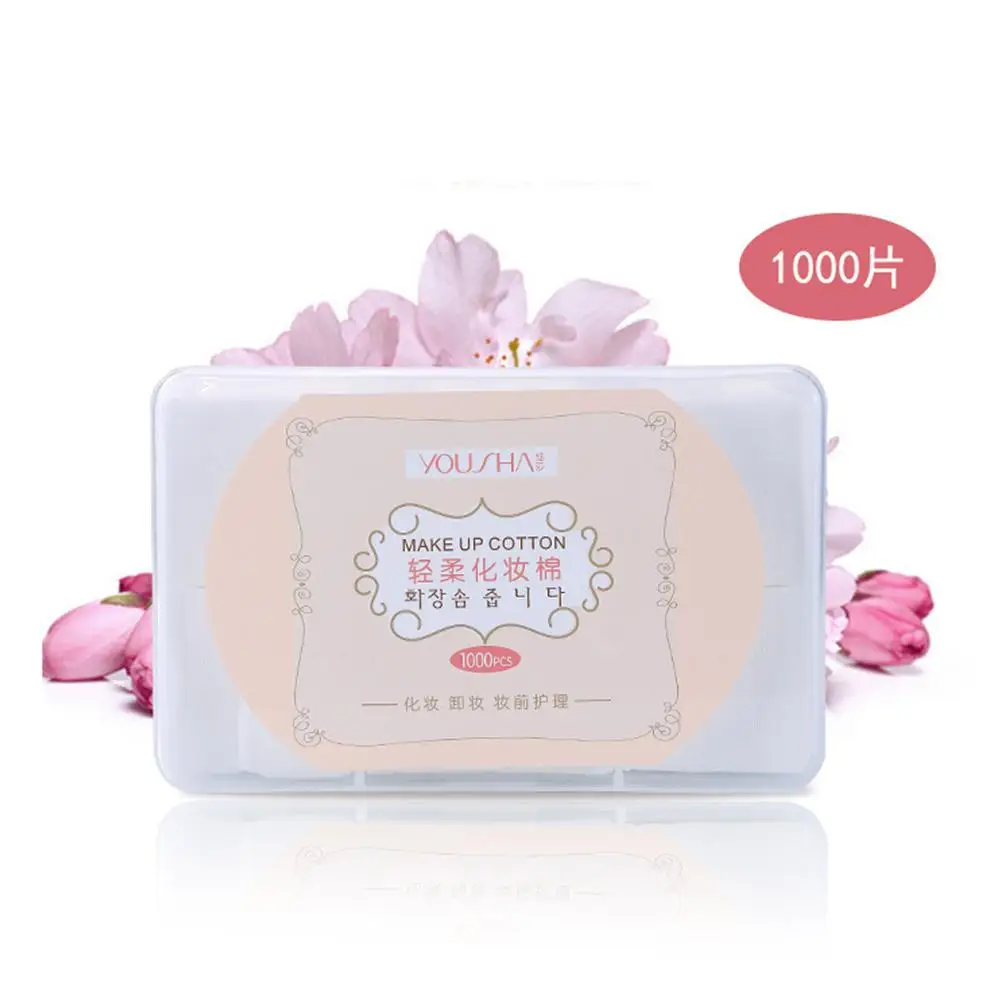 

1000 Pcs/box Cosmetics Cotton Pads Makeup Remove Wipes Soft Eyeshadow Mascara Remover Face Wipes Cleansing Cotton Pads for Face