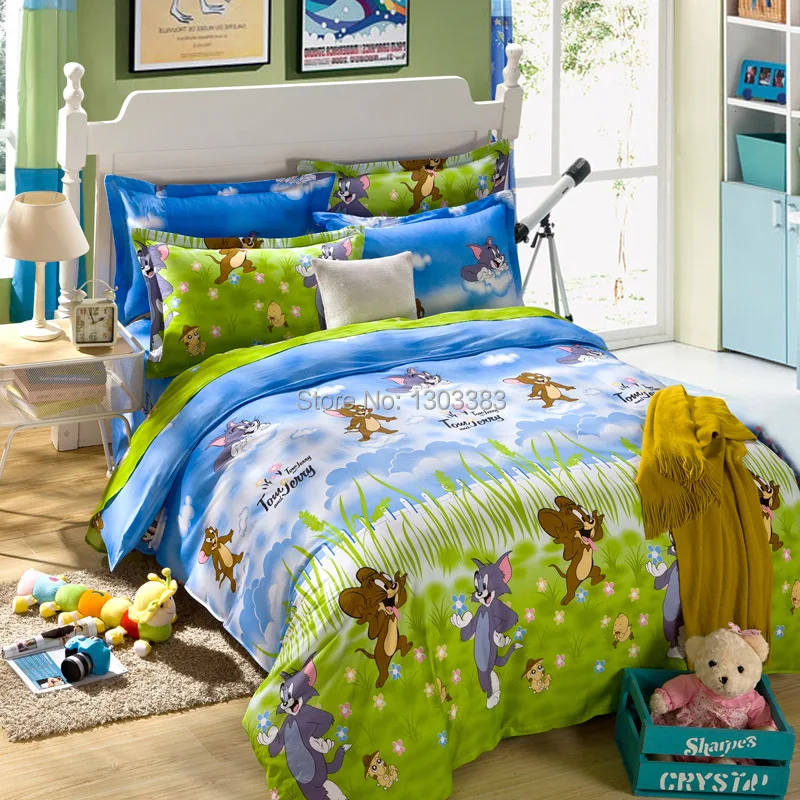 Tom And Jerry Bedding Set Brand Sheet Set Name Pattern Set Bed