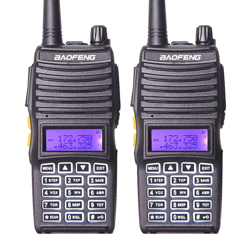 

2 pcs Baofeng UV-82(II) Upgrade Version Of UV-82 True 8W Power Dual Band 136-174/400-520MHz 10km long range Two Way Radio