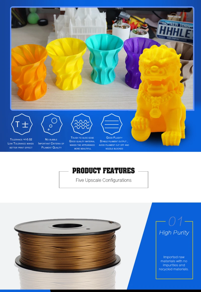 1 шт. 3d Принтер Нити PLA 1,75 мм/0,5 кг пластиковые стержни ленты расходные материалы материал для MakerBot/RepRap/UP 10 цветов