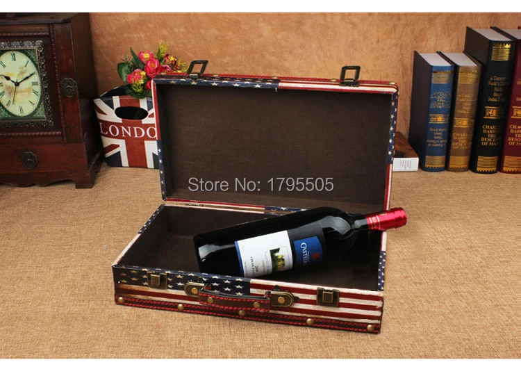Креативные буквы м Флаг Ретро деревянная коробка флаг чемодан путешествия фотографии реквизит мебель магазин украшения подарочные коробки для вина