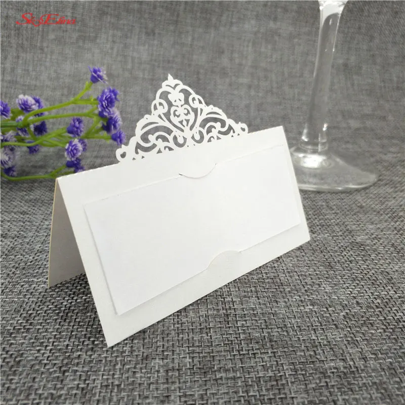 10pcs Hollow Out Table Name Place Seat Paper Laser Cutting Wedding Invitation Card Wedding Party Table Decoration 5ZSH873 (140)
