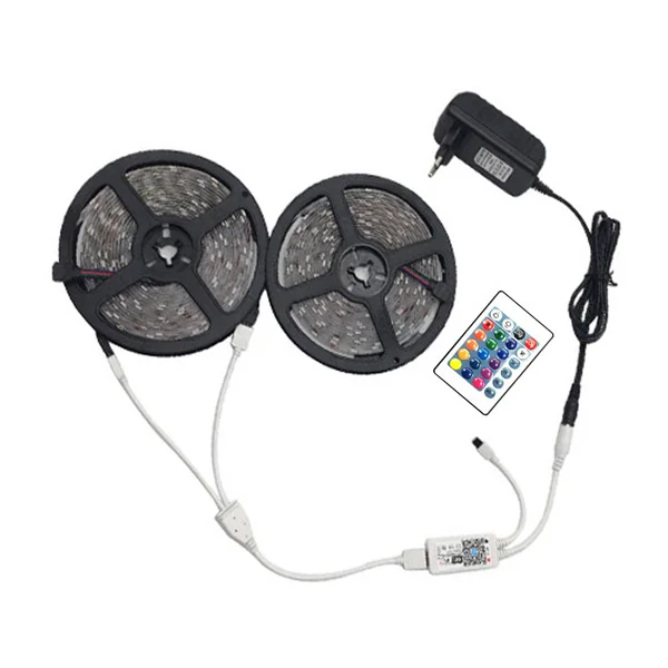 LED Strip Light RGB 5050 SMD 2835 Flexible Ribbon fita Led RGB Stripe 5M 10M 15M Tape Diode DC 12V+ Remote Control + Adapter EU (8)