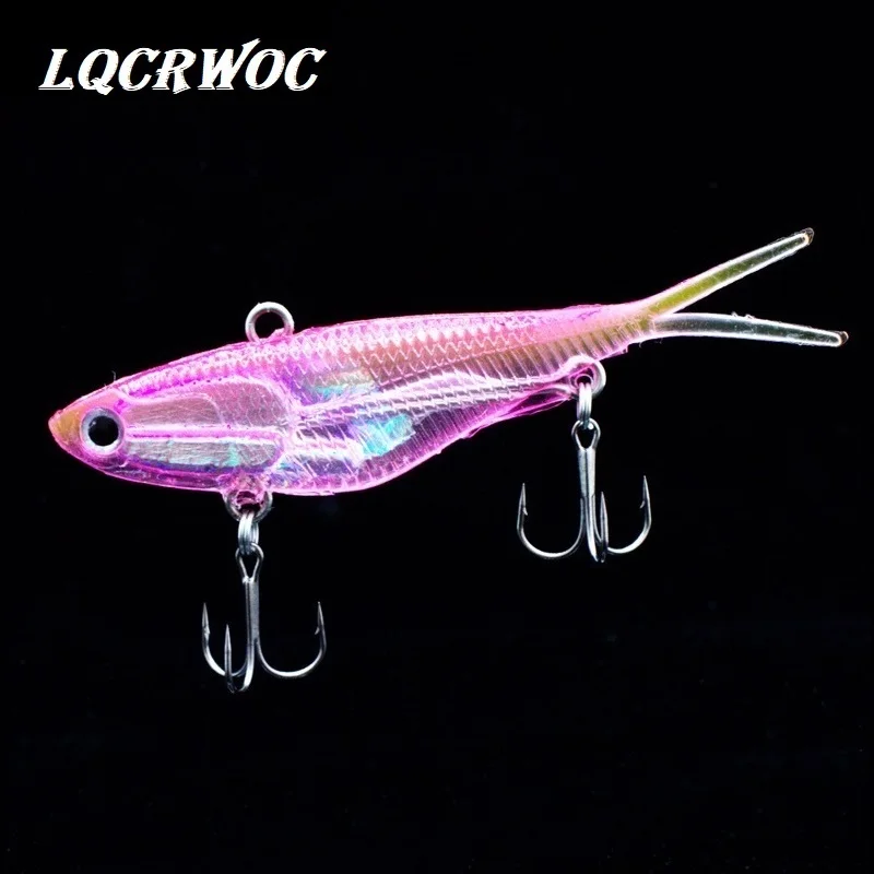 NEW 95mm 20g Soft bait VIB fishing Bait Vibrating With T Tail ice