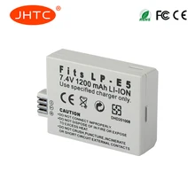 JHTC LP-E5 LPE5 Rechargeable Camera Battery For CANON 450D 500D 1000D KISS X2 X3 F Rebel XS XSi T1i LP-E5 Battery