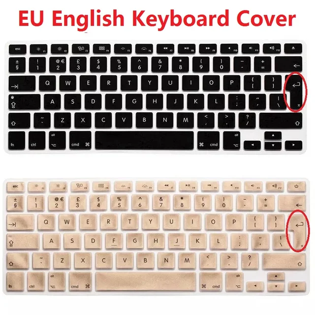 Buy 2pcs EU Euro English Keyboard Skin Cover For