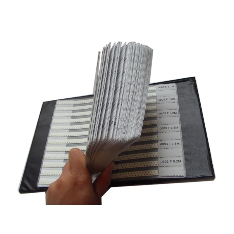 

2018 New 0603 SMD Resistor 128valuesx25pcs=3200pcs Sample Book 1% Tolerance E96 E24 Series Resistor Kit 1.0R~2.0M