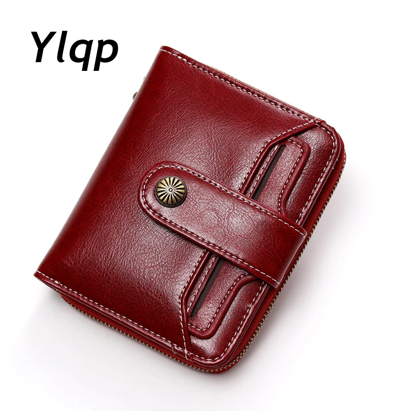 2018 New Vintage Women Wallets Female Genuine Leather Womens Wallet Zipper Clutch Bag Design ...