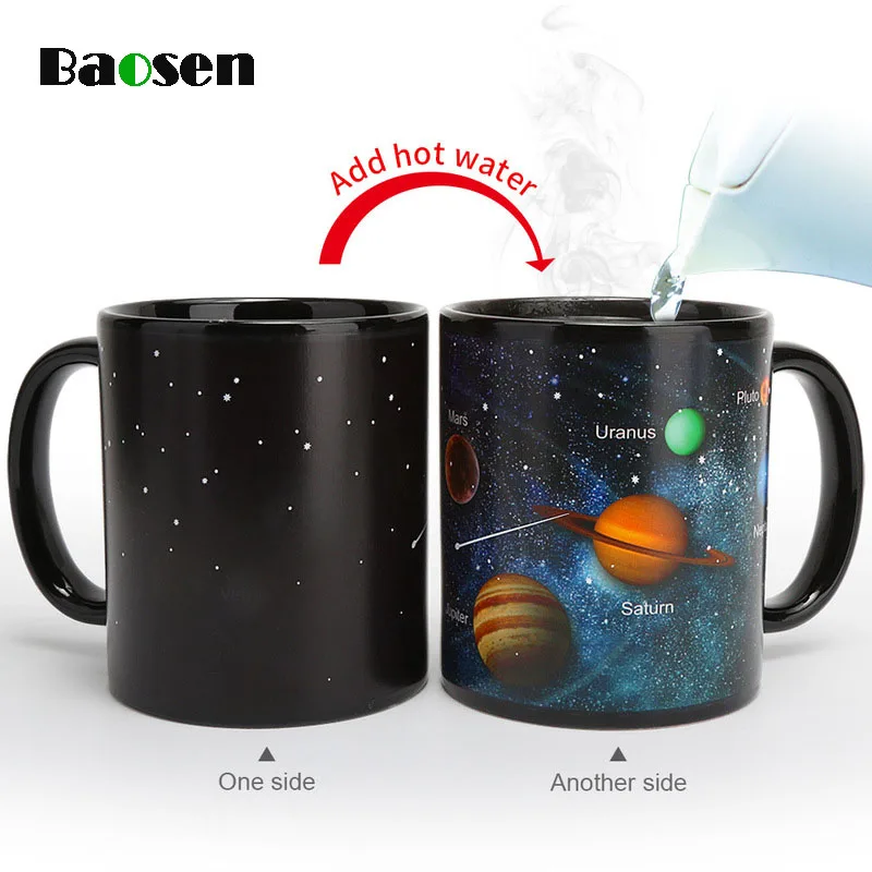 

Baosen Creative Solar System Color Changing Mug Porcelain Mug Milk Coffee Mug For Home Office 330ML Tea Cups Mugs