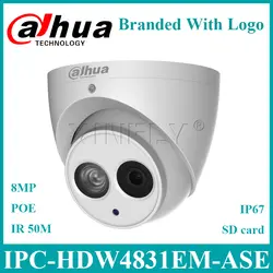 Dahua оригинальный IPC-HDW4831EM-ASE 4 K 8MP глазного яблока сети Камера ИК 50 m Встроенный микрофон SD карты заменить IPC-HDBW4831E-ASE с логотипом