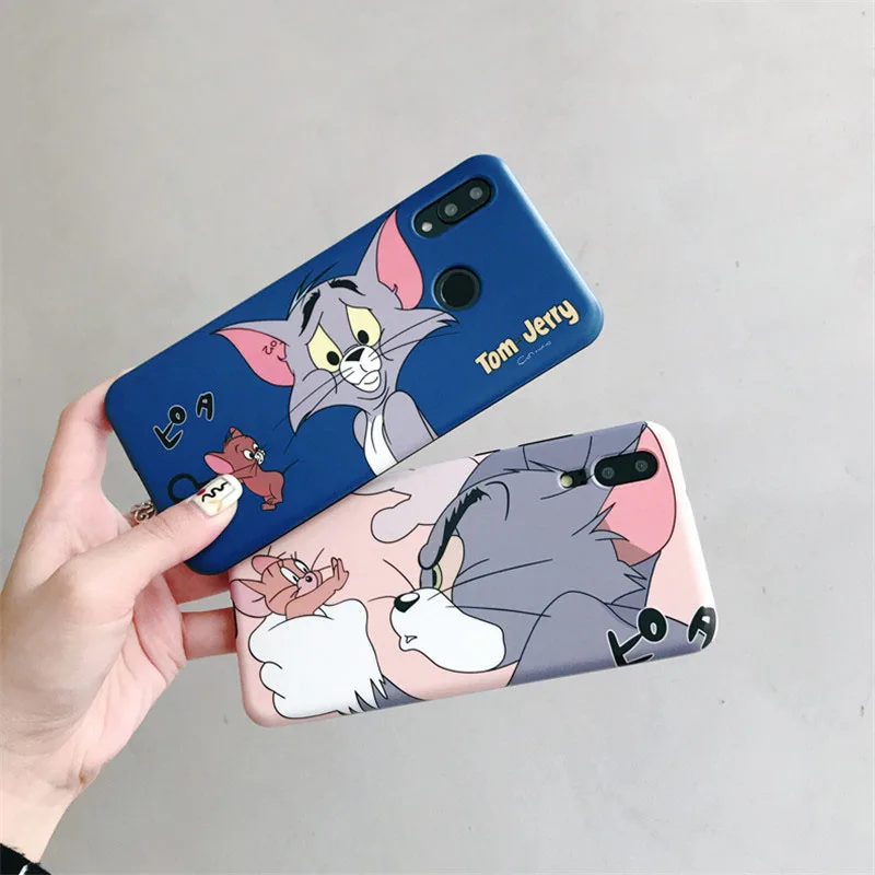 

Funny Tom Jerry Phone Case For Huawei P20 P30 Pro P20 Lite Mate 20 Pro Nova 3E Cute Cartoon Cat And Mouse Soft TPU Silicone Case