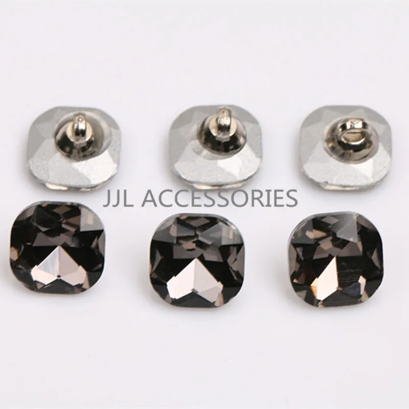 Craft Sew notion Plastic Flat Back Button 16mm 60pcs Flower Shape Acrylic Stone