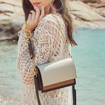 

Sale 2019 Newest Genuine Leather Small Shoulder Bag Handbags Women Bags Designer High Quality Female Crossbody Bags Chains Strap