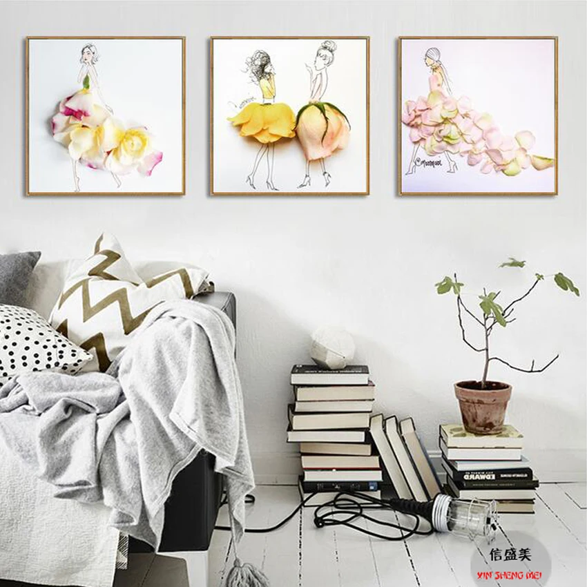 

canvas painting posters oil painting wall art oil wall pictures for nordic style kids decoration modular paintings