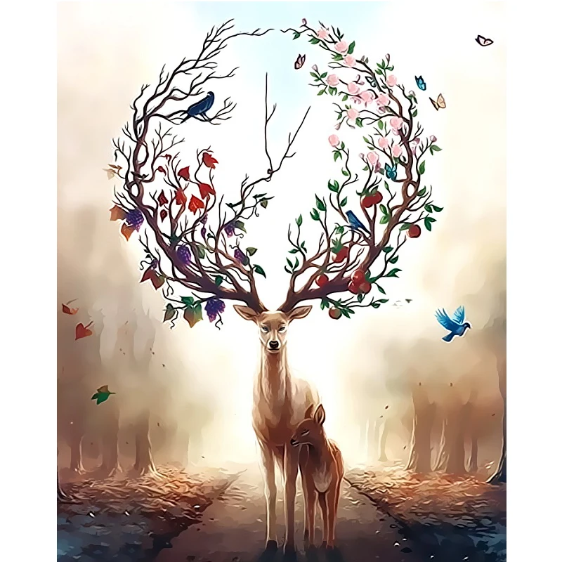 Набор для рисования по номерам Lucky Deer ручная краска современные животные