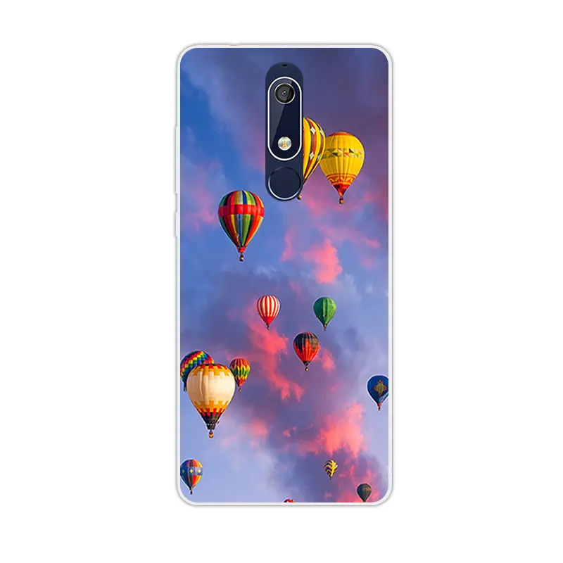 Чехол для Nokia 5 1 силиконовый чехол дизайнерский телефона мягкий из ТПУ 2018 чехлы