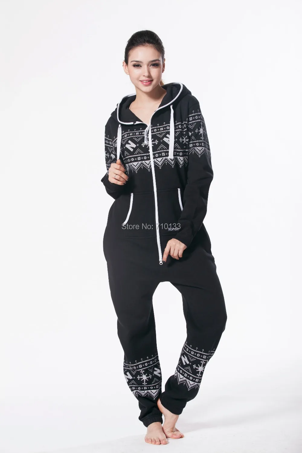 Модные женские Ползунки Nordic путь Onesie One Piece комбинезон все в onezie молнии комбинезон унисекс Playsuit