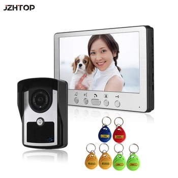 

7 Inches Keypad LCD CMOS Night Vision IR Camera Wired Video Intercom System,Video Doorbell Doorphone W/Mic Remote Control Unlock