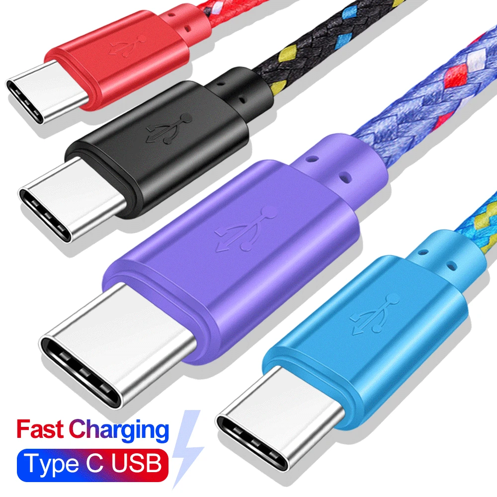 أولاف USB نوع C كابل ل xiaomi redmi note 7 USB-C الهاتف المحمول سريع شحن نوع-C كابل لسامسونج غالاكسي s9 S8 زائد كابيل