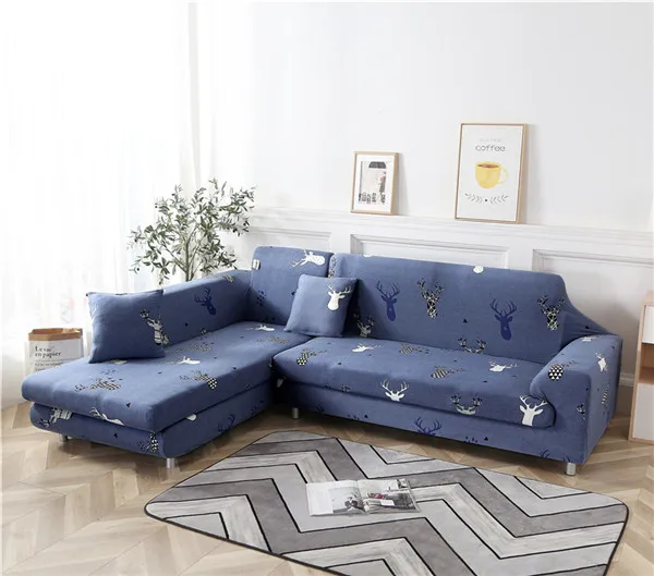 Эластичный чехол для дивана для гостиной, плотно обертывающийся, все включено, секционное упругое сиденье, чехлы для диванов, чехлы для кресел - Цвет: Color 19