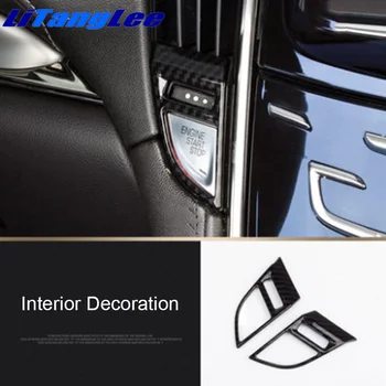 

Litanglee ABS Carbon Fibre Key Start Button Decorative Frame Interior Refit For Cadillac ATSL Car Styling Centre Panel