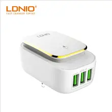 LDNIO A4405 USB зарядное устройство для телефона, 4 порта, настенный светильник для путешествий, зарядное устройство 5 В 4.4A, выход EU/US/UK Разъем для Xiaomi huawei