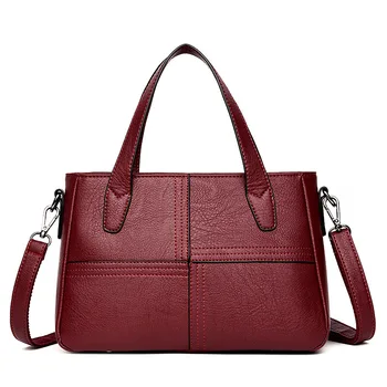 

High Quality Women's Genuine Leather Handbags Luxury Handbags Patchwork Women Bags Women Messenger Shoulder Bag Bolsas