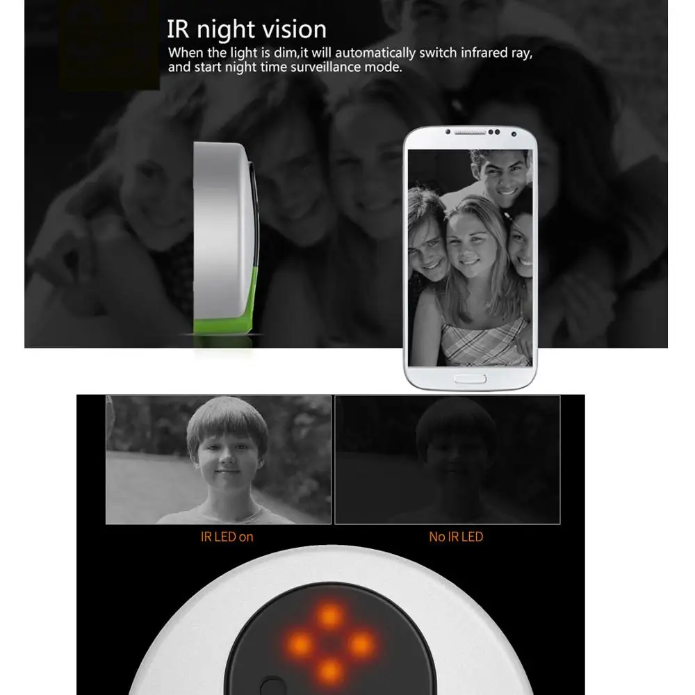 Vstarcam Wireless Porta Campana Hd 720P Audio Bidirezionale Visione Notturna Ampio Angolo di Video