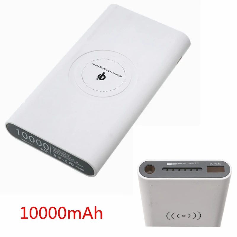 

10000mAh Qi Wireless Charger Power Bank External Battery DIY Wireless Fast Charging Powerbank for iPhone/Xiaomi No Battery