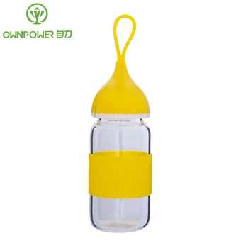 

OWNPOWER My 400ml Water Bottle Lover Glass Water Bottles Camping Drinking Water Bottle Portable Sports Coffee Bottles Garrafa