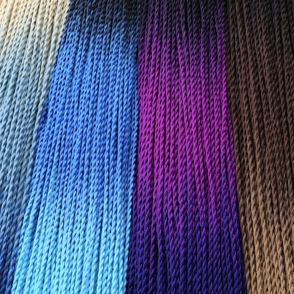 24 дюйма Омбре Сенегальские крученые волосы на крючках косички 30 корней/упаковка синтетические плетеные волосы для наращивания розовый коричневый
