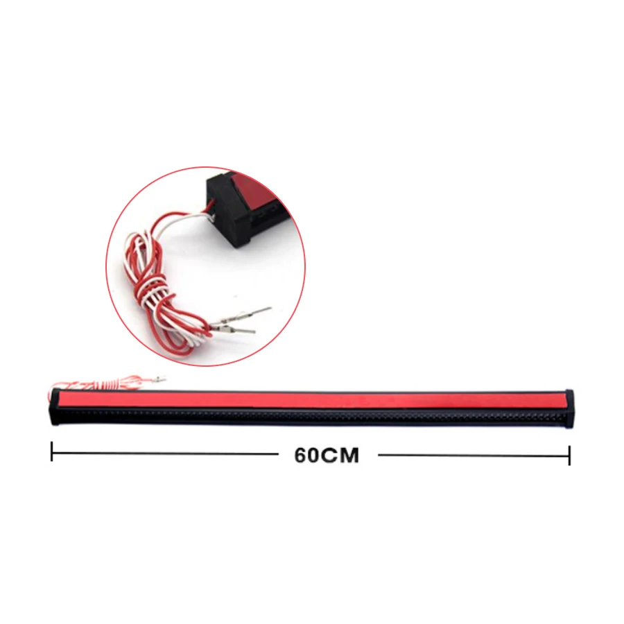 

New 60CM Red Led Strip Car Inner Rear Window Tail Trunk light Brake Signal LED Light