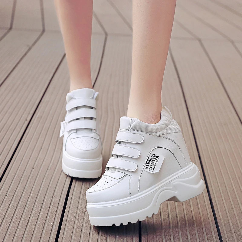 2019-New-Women-Platform-High-Heels-PU-Leather-Breathable-Wedge-Casual-Shoes-12-CM-Spring-Thick (4)