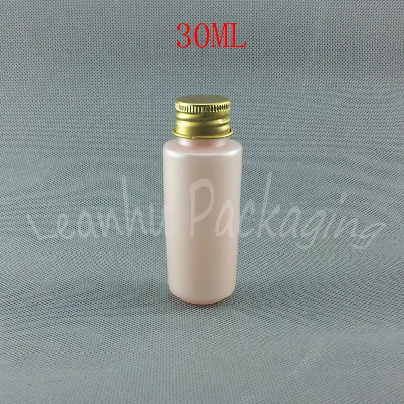 

30ML Pink Plastic Bottle With Aluminum Cap , 30CC Lotion / Toner Mini Sample Packaging Bottle , Empty Cosmetic Container