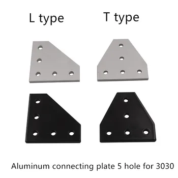 

5 holes 90 degree joint board plate corner angle bracket connection joint strip for 3030 aluminum profile 1pcs