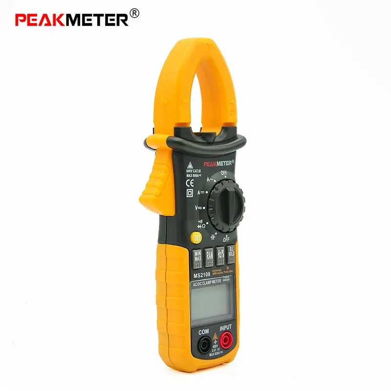 Токовые клещи PEAKMETER PM2108 клещи Амперметр измеритель емкости AC DC амперметрический клещи мультиметр