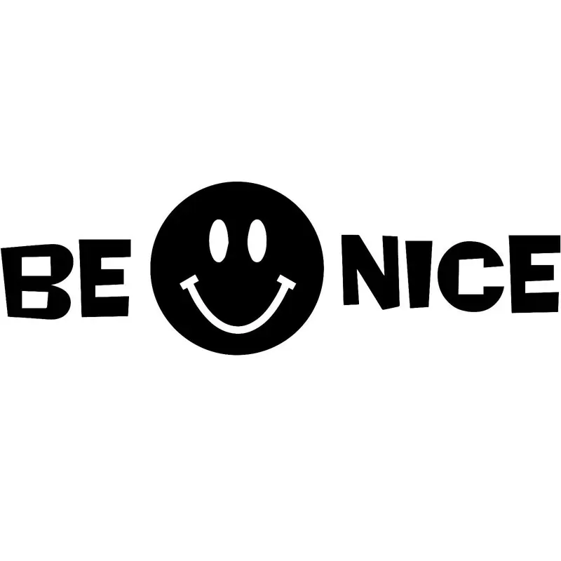 

29.2CM* 9.1CM Be Nice Smile Car Truck Boat Window Vinyl Decal Car Accessories Car Sticker Black Sliver C8-0920