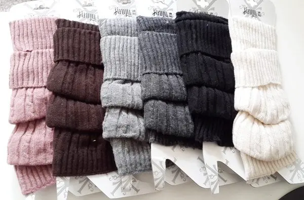 mixed color Черные, серые, кремовые гетры для танцев, теплые гетры-манжеты на ботинки Чехлы для обуви#3650 - Цвет: mixed color
