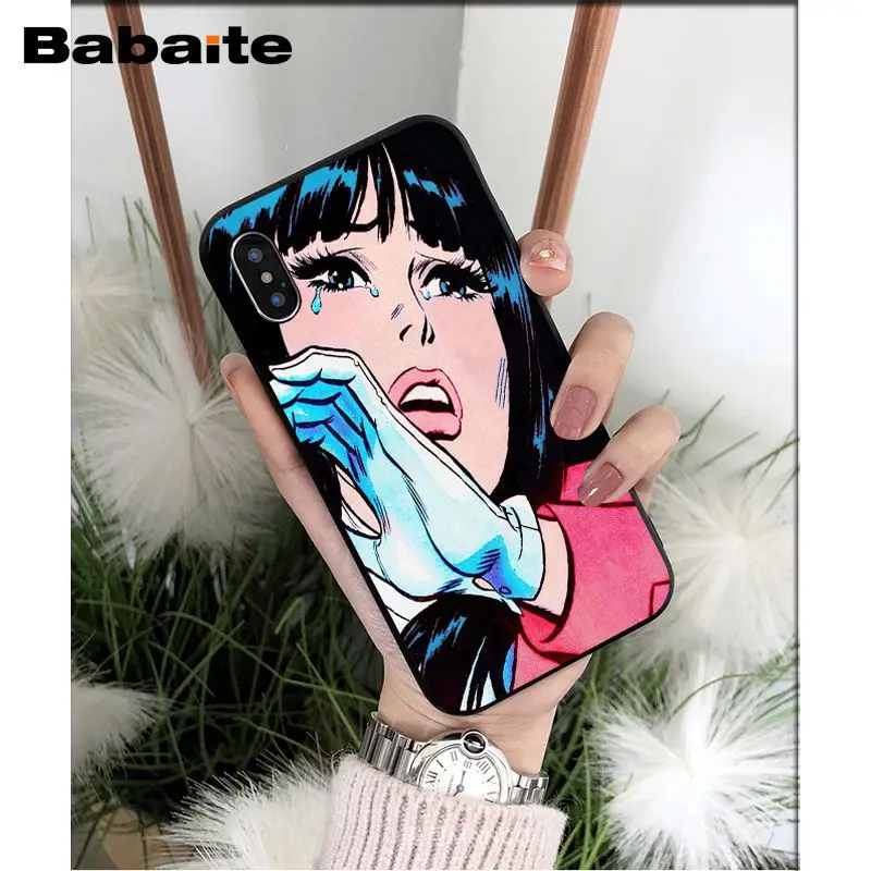 Crying Comic Girl Painting Pop Art sad