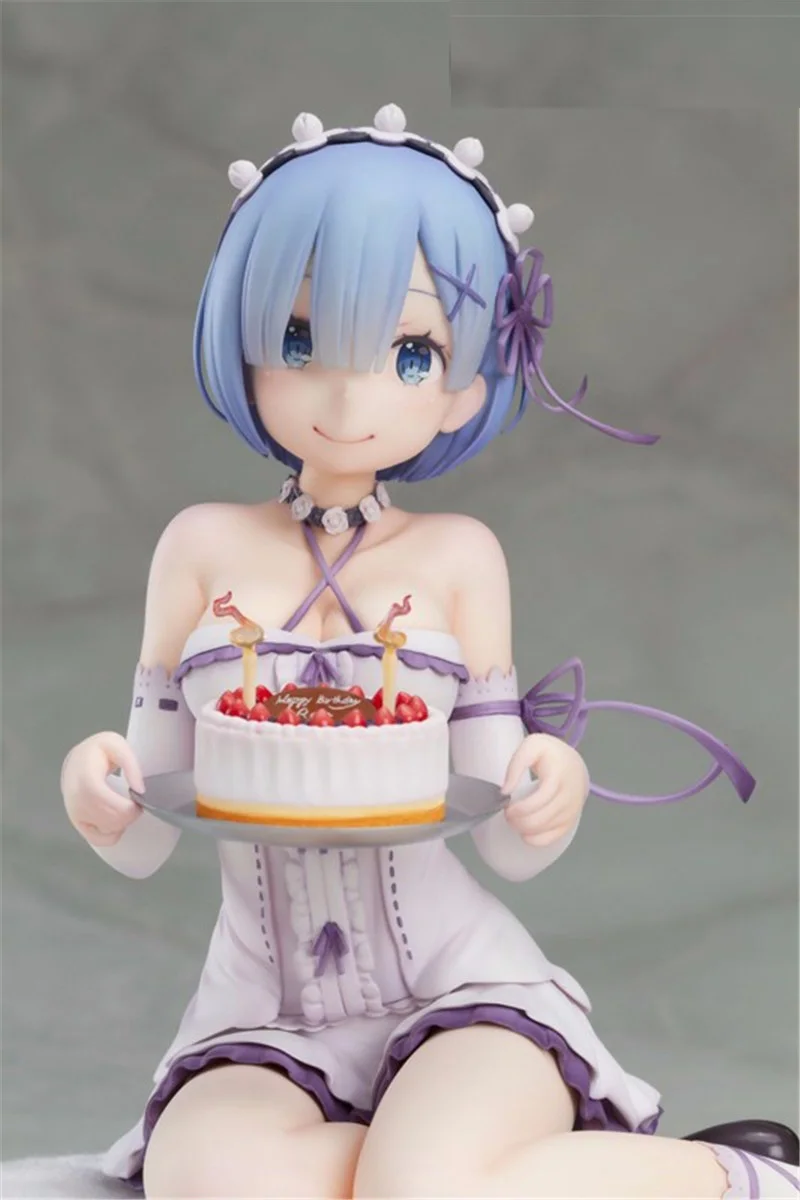 Аниме: жизнь в другом мире от нулевых фигур Rem birthday cake ver. ПВХ Фигурки