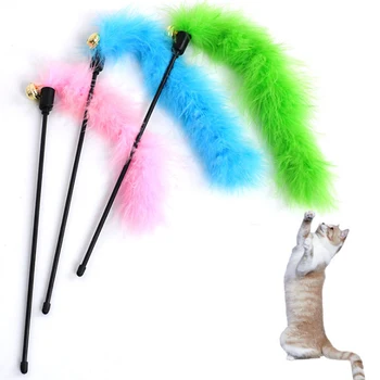 

1PC New Plush Plastic Vivid Pet Toy Pet Turkey Hair Cat Cat Toy Funny Cat High Quality Bell