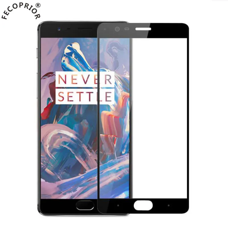 

Fecoprior 10PCS/Lot Oneplus3T Tempered Glass For Oneplus 3T / Oneplus 3 Screen Protector Full Cover Edge Toughened Protect Film