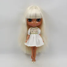 Кукла Обнаженная для серии No.230BL 510 белые волосы черная кожа