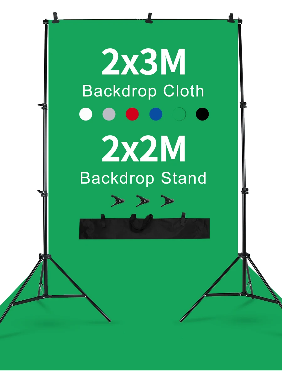 2x2 м фоновый светильник с 2x2 м черный белый зеленый красный синий серый нетканый тканевый студийный комплект