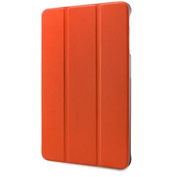 Ultra Slim 8.0 inch Tablet Book Cover Case with Screen Protector and Stylus - S2 8.0 inch (Orange)