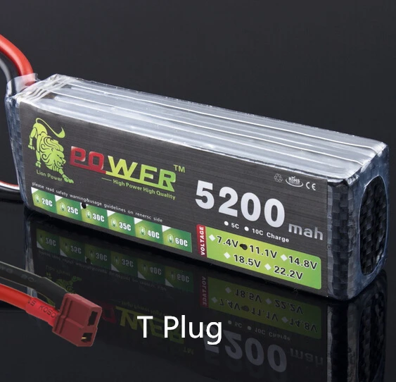 LION POWER 11,1 v 1500mAh 2200mah 2800mah 3000mah 4200mah 5200mah mAh Lipo батарея T/XT-60 для RC вертолета автомобиля лодки 3s батарея - Цвет: 5200 T Plug