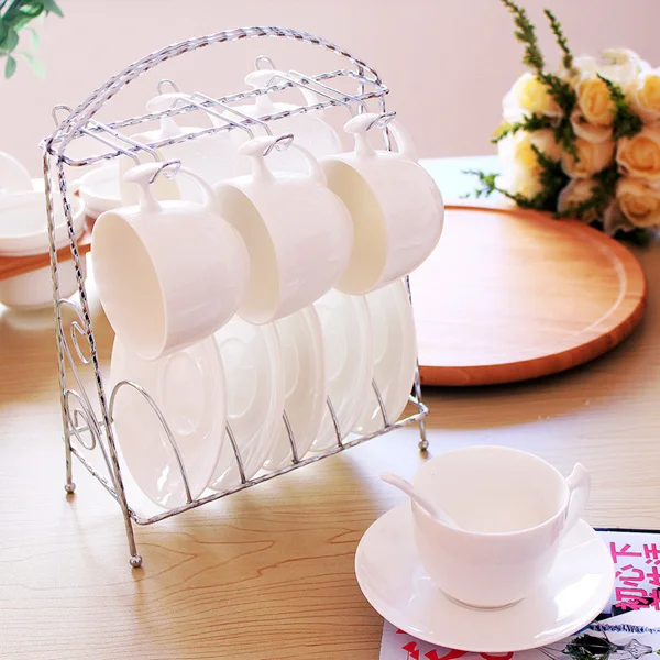 Высококачественный японский белый керамический фарфоровый декоративный чайный стаканчик наборы блюдец молочный чай кофейные кружки с ложка из нержавеющей стали