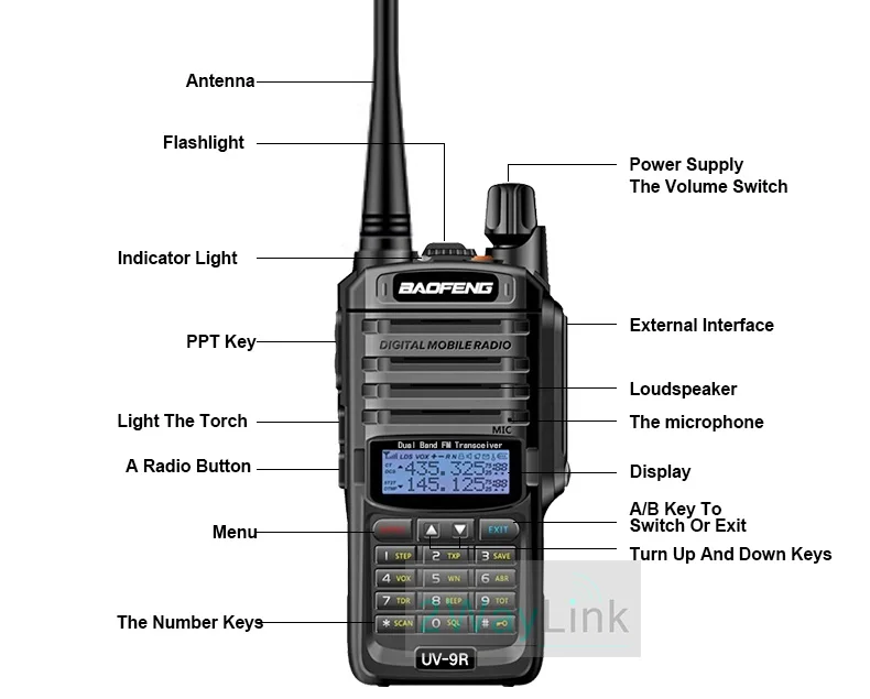 UV-9R плюс антенна Baofeng 8 Вт 10 км Водонепроницаемый IP67 иди и болтай Walkie Talkie “иди и 10 км УФ 9R UV-XR GT-3WP UV-5S UV-5R WP BF-A58 T57 T-57